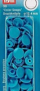 Boutons pression - 12.4mm - rond - bleu