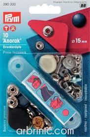 Boutons pression - Anorak 15mm - bleu