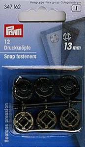 Boutons pressions plastiques - 13mm - noir
