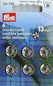 Boutons pressions métal - 13mm - argent