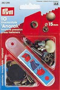 Boutons pression - Anorak 15mm - vieille or