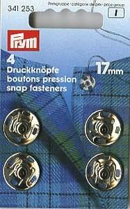 Boutons pressions métal - 17mm - argent