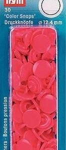 Boutons pression - 12.4mm - rond - rose pink