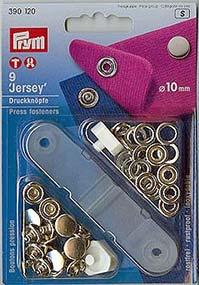 Boutons pression - Jersey 10mm - argent