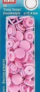 Boutons pression - 12.4mm - rond - rose pâle