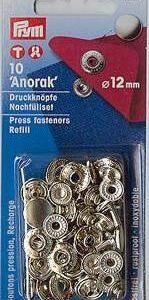 Boutons pression - Anorak 12mm - argent - recharge