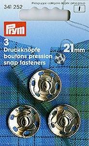 Boutons pressions métal - 21mm - argent