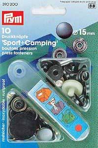 Boutons pression - Sport&Camping - 15mm - noir