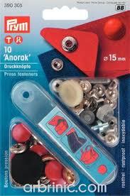 Boutons pression - Anorak 15mm - Rouge