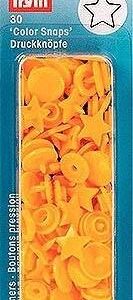 Boutons pression - 12.4mm - étoile - jaune