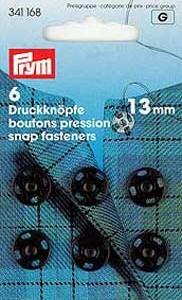 Boutons pressions métal - 13mm - noir